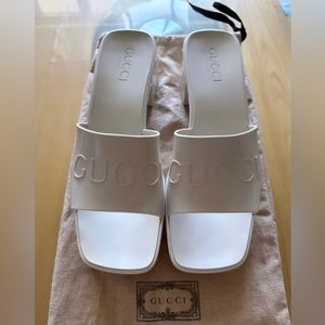 Gucci rubber platform sandals